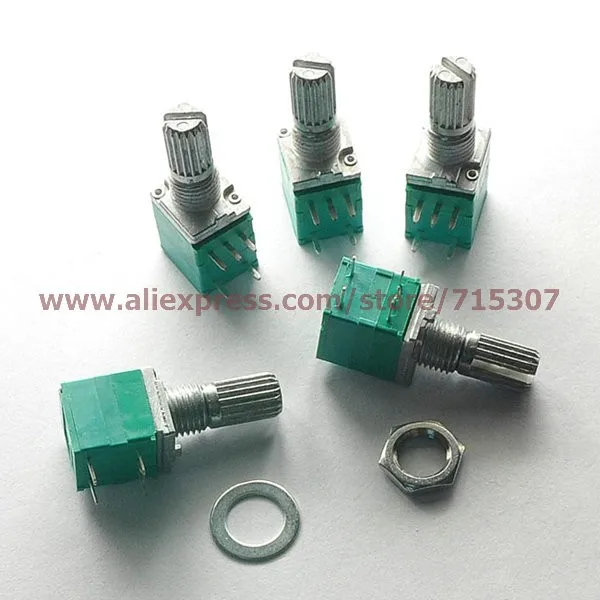 seal potentiometers with switch B10K 15mm actuator length 5pin