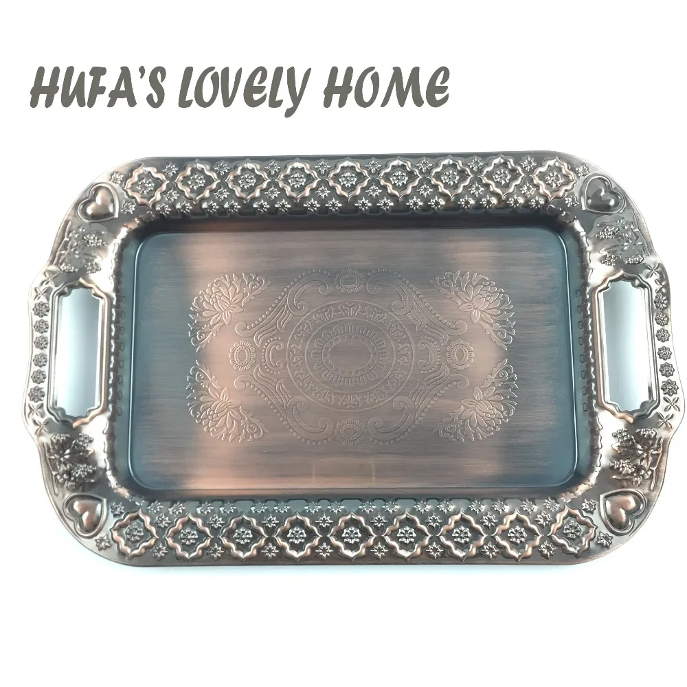 stainless steel copper dish plate/ metal plate/metal serving tray