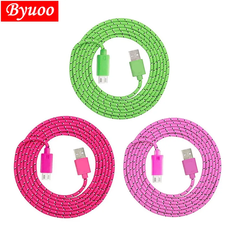

Nylon Micro usb Charger wire for Samsung galaxy a3 a5 a7 2016 j3 j5 j7 2017 Android 8 pin for iphone 5 se 6 7 plus phone charger
