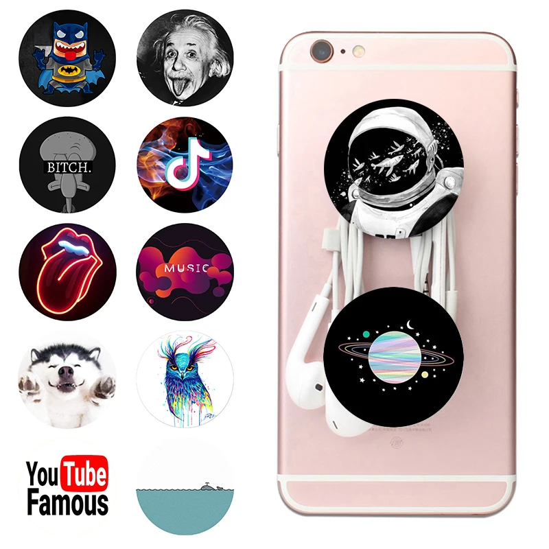 

Popsoket Phone Stand Round Finger Ring Grip Pocket Socket Holder Multi-functional Portable Pipsocket Expanding Stand попсокет