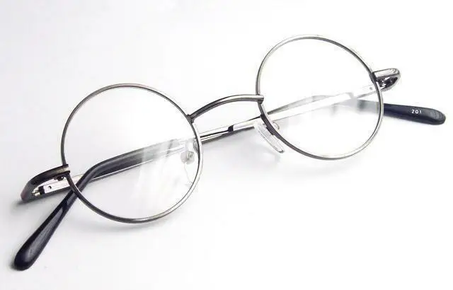 37 мм маленькие круглые Ретро Винтажные детские очки для очков круглые оправы для очков - Цвет оправы: Серый