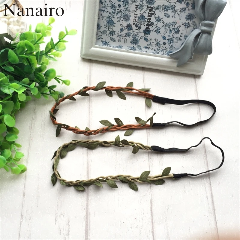 

3pcs Silk Leaf Handmake Flax Leaves Artificial Flower For Wedding Decoration Scrapbooking DIY Kids Wreath Party Hair Wreath