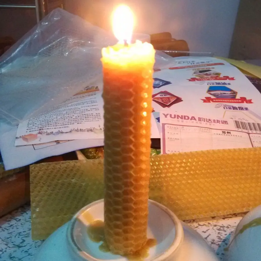 

30 pieces/lot handmade rolled beeswax candle