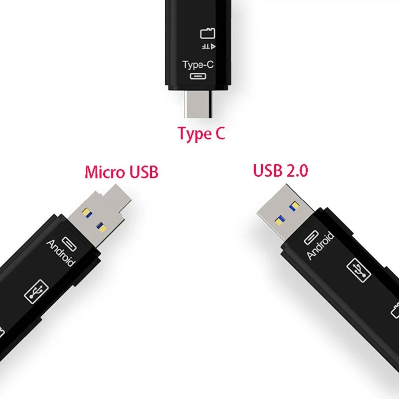 Новый кардридер Micro usb type C USB TF считыватель карт OTG концентратор адаптер для samsung для Xiaomi для MacBook hot