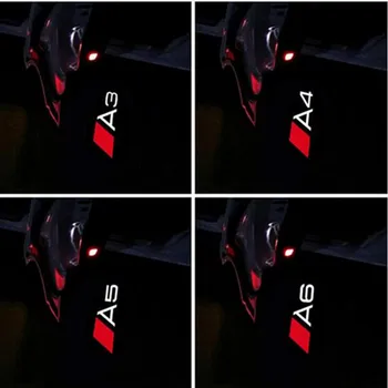 

Car Styling Car LED Door Warning Light For Audi A3 A4 B6 B7 A5 A6 C5 C6 Logo Laser Projector Welcome Lamp Ghost Shadow Light