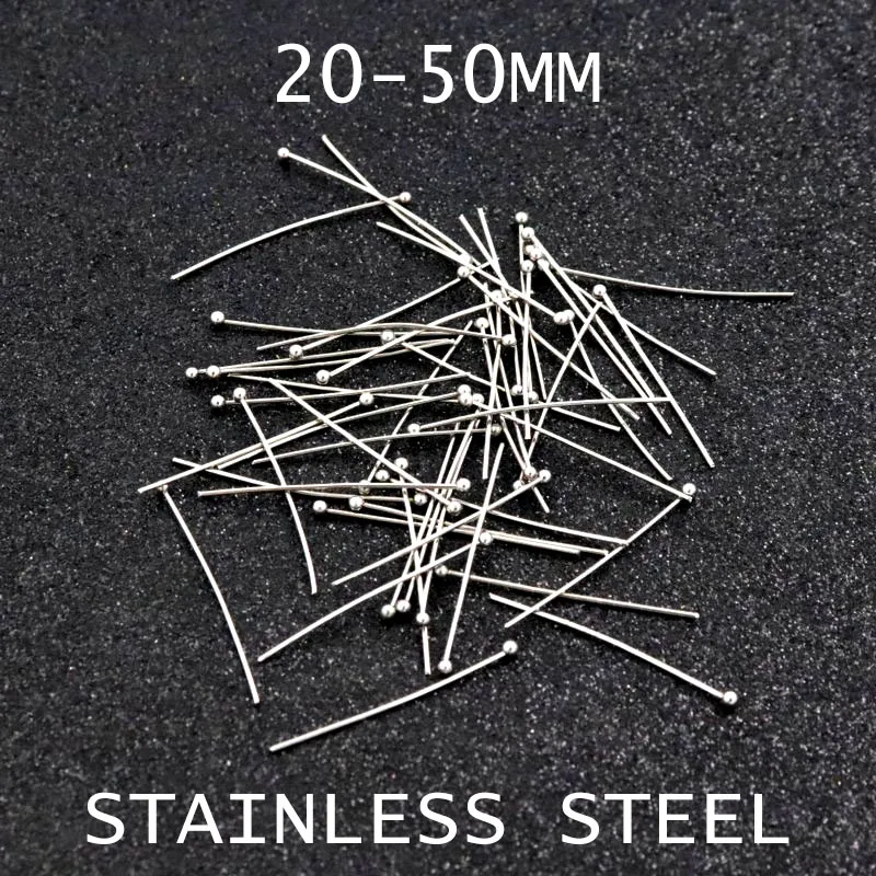 20 25 30 35 40 45 50mm Stainless Steel Ball Pins For Jewelry Making