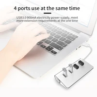 מחשב נייד USB HUB C 4/7 יציאות סוג C מפצל USB 3.0 HUB עבור Macbook Pro iMac סמסונג אביזרים למחשבים ניידים מחשב נייד גלקסי S9 PC USB-C Hub (5)