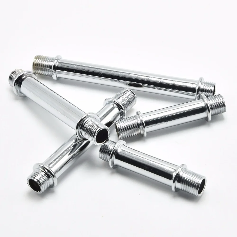 M10 Double Head Lamp Pipe Male Thread Tooth Tube 10mm Alloy Plating DIY