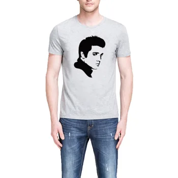 

Loo Show Mens Elvis Presley The King of Singer Casual T-Shirts Men Tee