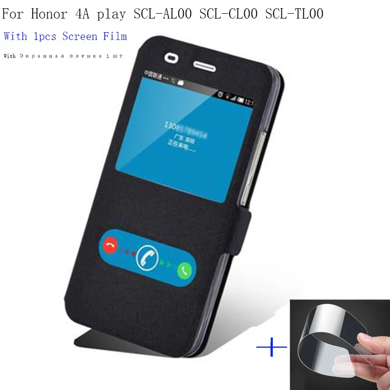 

For Huawei Y6 Y 6 SCL-L21 Case shell Leather shell View Window flip Phone Case for Honor 4A play SCL-AL00 CL00 TL00 back cover