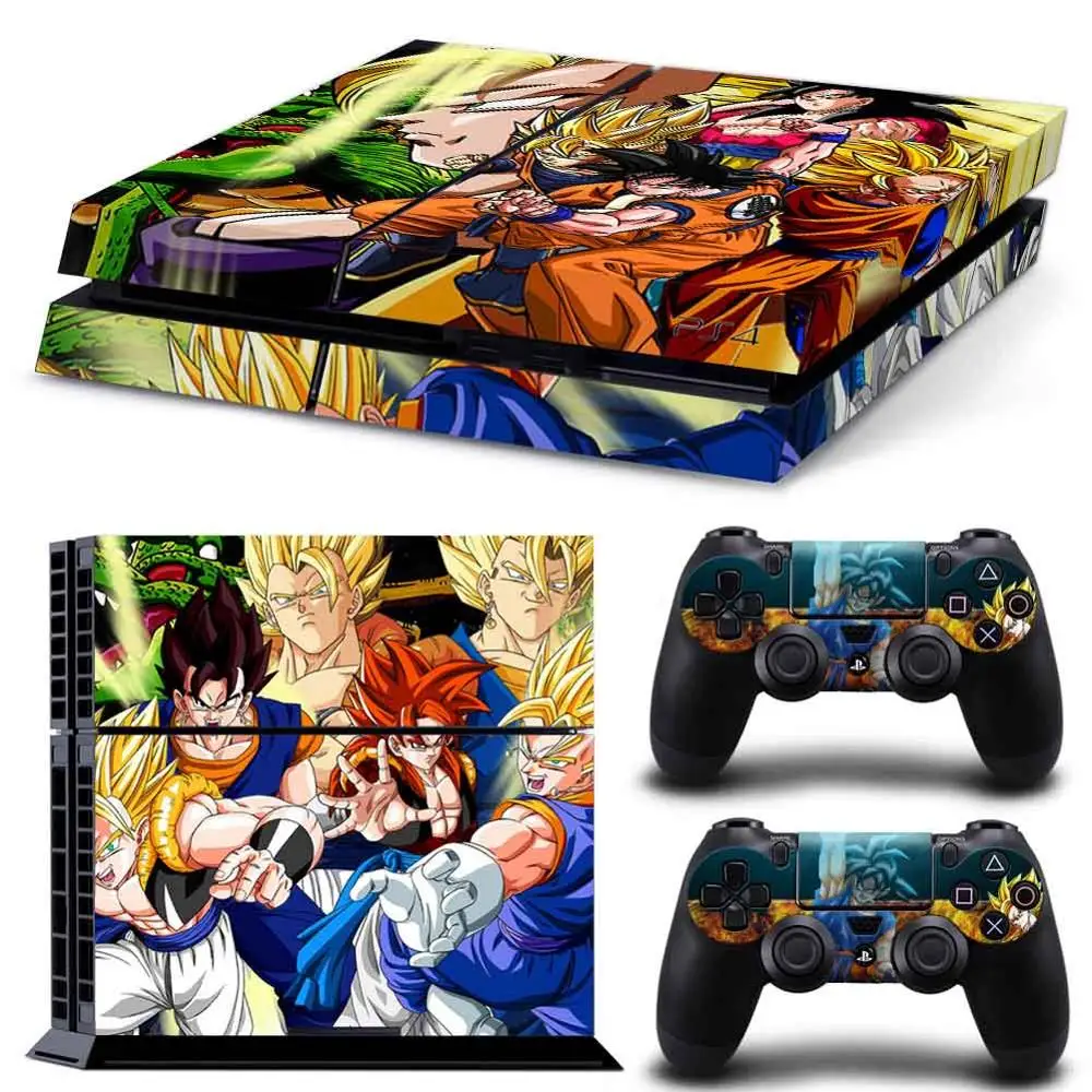 Для PS4 Dragon Ball для игровой станции 4 консоли с 2 шт. контроллер виниловые наклейки на кожу для ps4 Наклейка Обложка игровые аксессуары - Цвет: 4