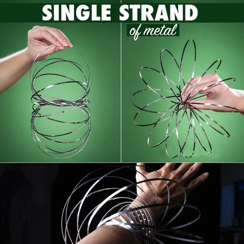 

Toroflux Flowtoys Flow Ring Toys Decompression Bracelet Outdoor Magic Tricks Metal Flow Ring Intelligent Kinetic Spring Toy