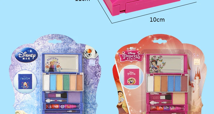 Caixa de Maquiagem Natal do Bebê Disney Crianças Cosméticos Brinquedo Princesa Conjunto Congelado Menina Casa Gloss Lábios Rouge Presente 31 lábios rouge presente natal do bebê