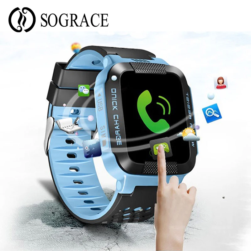 

Kids GPS Smart Watch G21 Tracker For Kids Safe SOS Call Anti-Lost Watch Phone Touch Screen Smartwatch For Children PK Q100 Q90