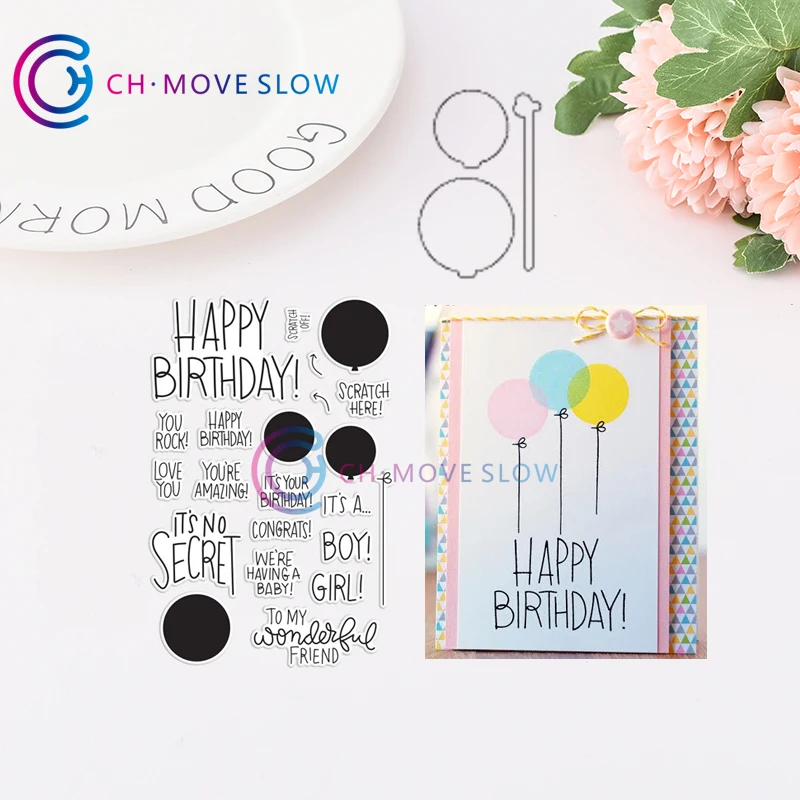 

CH IT'S NO SECRET Metal Cutting Dies and stamps DIY Scrapbooking Card Stencil Paper Craft Handmade