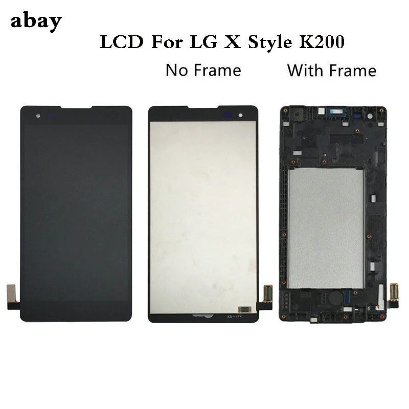 

5.0 Inch For LG X Style K200 K200DS K200F F740 LS676 LCD Display Touch Screen Digitizer Assembly with Bezel Frame