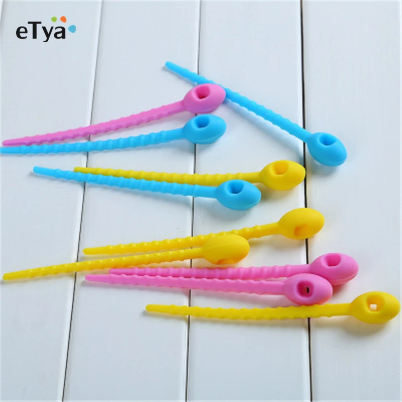 

10pcs 100% food grade Silicone Bag Ties Cable Management Zip Tie Twist All-purpose Multi-use Bag Clip, Bread Tie Food Saver