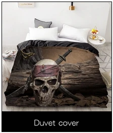 luxury Bedding Sets 3D Custom,Duvet Cover Set Queen/King,Quilt/Blanket Cover Set,3 PCS Bed se,dark pirate skull bed linen