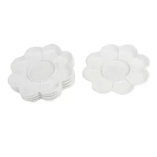 5 шт белый пластиковый цветок Форма акварельные краски пластины лоток смешивания палитры