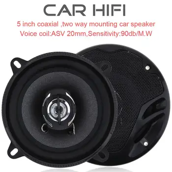 

2pcs 5 Inch 60W 12V Car HiFi Coaxial Speaker Vehicle Door Auto Audio Music Stereo Full Range Frequency Loudspeaker for Cars