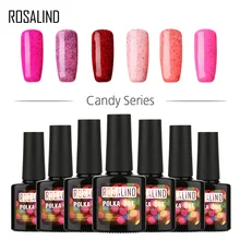 ROSALIND гель 1 S P+ черная бутылка 10 мл карамельный Блестящий D01-24 Гель-лак для ногтей УФ светодиодный Блеск замачиваемый стойкий Гель-лак