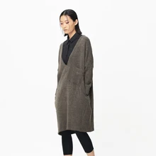 Линетт's Chinoiserie зима Дизайн Для женщин Ультра Свободный пуловер Свитер с V-образным вырезом