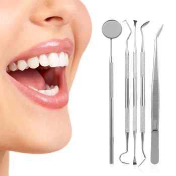 

3/4/5Pcs Stainless Steel Teeth Tartar Scraper Mouth Mirror Dentists Pick Tool Teeth Scaler for Teeth Health Dental Tools Kit