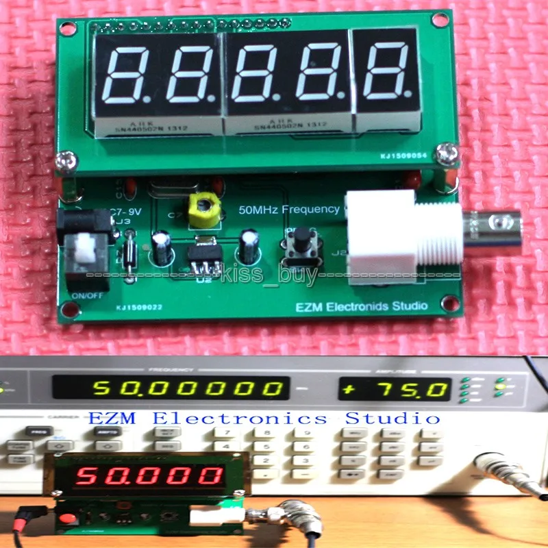 Высокая точность 1 МГц до 50 МГц Frequncy счетчик индикатор частотомер BNC интерфейс