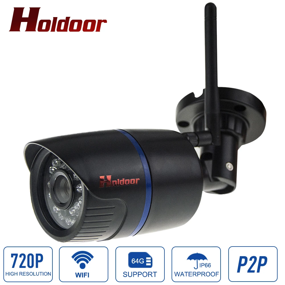 

Wifi IP Camera P2P for Smartphone IP65 Waterproof Bullet Camera 720P 1.0 Megapixel WiFi HD Network Surveillance Camera with IR