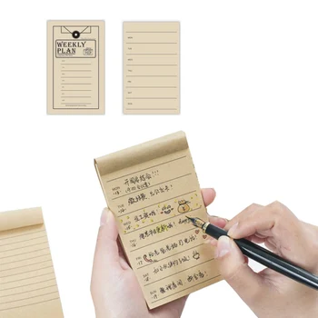 

1 Pc Vintage Kraft Paper Memo To Do List Weekly Planner Daily Planner Notes Note Paper Stickers Office School Students Supplies