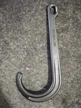 

15" 5400lbs J-hook safety point ring eye hook wide mouth long hook large opening hook forged alloy steel hoist crane hardware