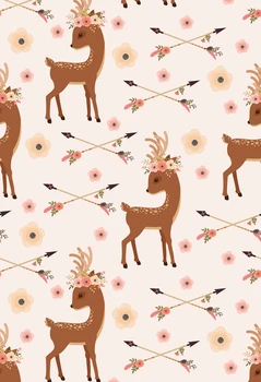 

HUAYI Photography Backdrops thin vinyl deer pattern backdrop for baby shower photo booth props background XT-6642