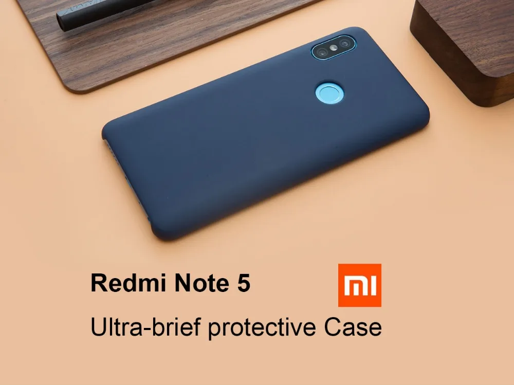 Чехол для Xiaomi Redmi Note 5 100% оригинал Plus Матовый ПК + фибра задняя крышка Pro глобальная