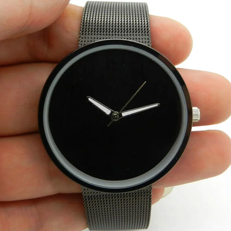 

Metal Iron Net Mesh Band Quartz Wrist Watch Mens Womens Lover's Unisex Relogio Masculino