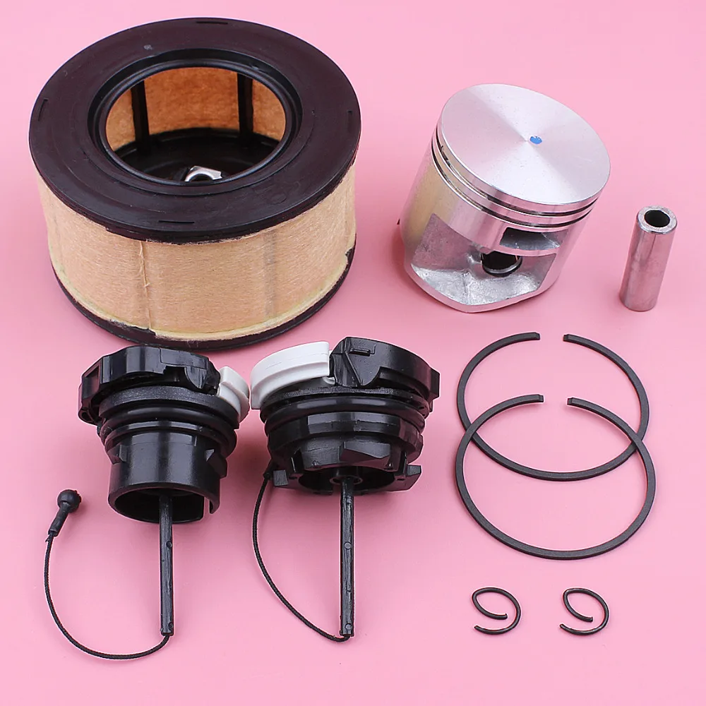 

44mm Piston Pin Ring Circlip Air Filter Kit For Stihl MS251 MS 251 Fuel Oil Tank Cap Chainsaw Spare Replacement Part