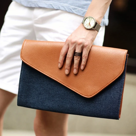 

New Brand Solid Design Canvas & PU Leather Men Handbags File Men Bags Casual Men Envelope Clutch Vintage Ipad Men Messenger Bag