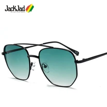 JackJad модные трендовые металлические многоугольные оправы стильные градиентные Круглые Солнцезащитные очки винтажные брендовые дизайнерские солнцезащитные очки Oculos De Sol 18033
