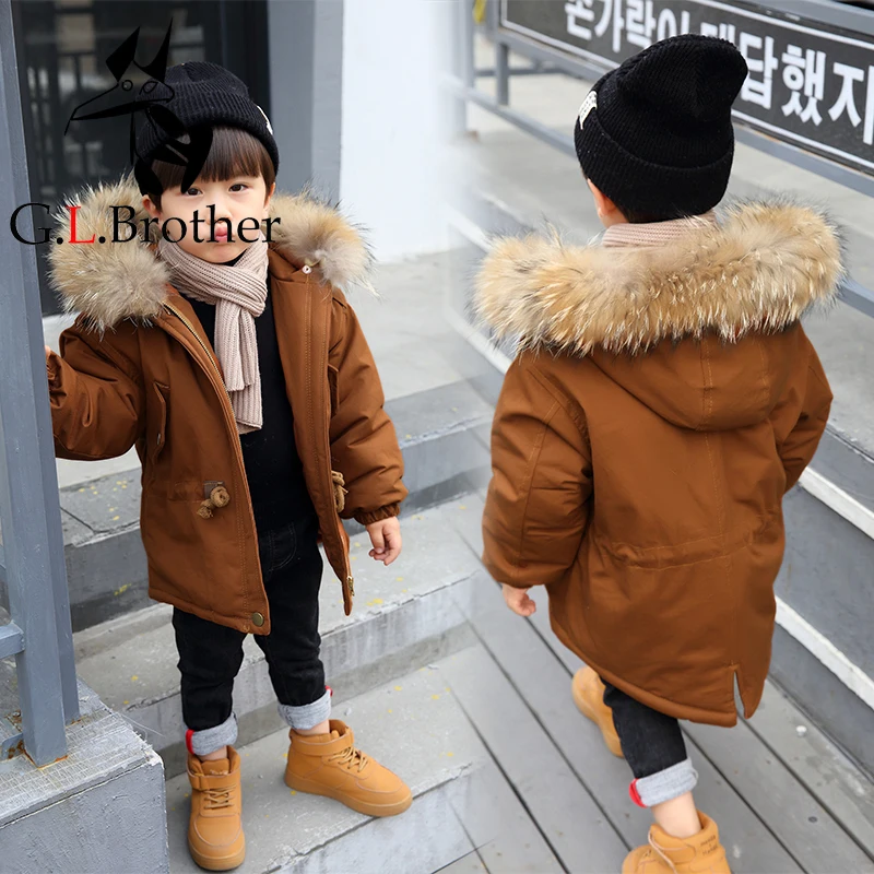 Russia Winter Coats For Kids Boys Outwear Jacket Snow Wear Fur Collar Thick Warm Children Parkas Down Cotton Padded Boy Overcoat Russia Winter Coats For Kids Boys Outwear Jacket Snow Wear Fur Collar Thick Warm Children Parkas Down Cotton Padded Boy Overcoat