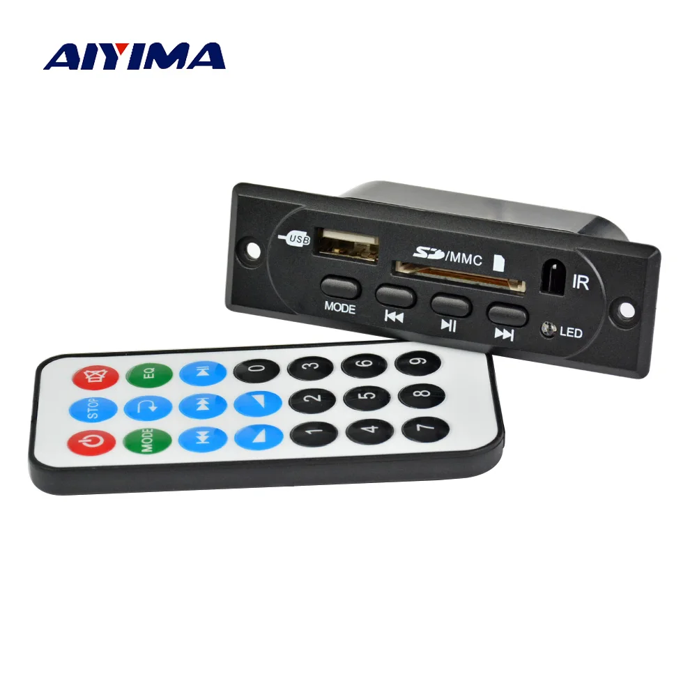 Aiyima Новый 12 В Bluetooth 3 0 аудио MP3 плеер декодер доска WMA WAV FLAC ЦАП декодирования