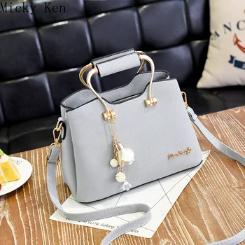 

2019 New Women PU Bag metal handle handbag ladies purse Ornaments totes Messenger Bag hotsale crossbody Bag fashion shoulder bag