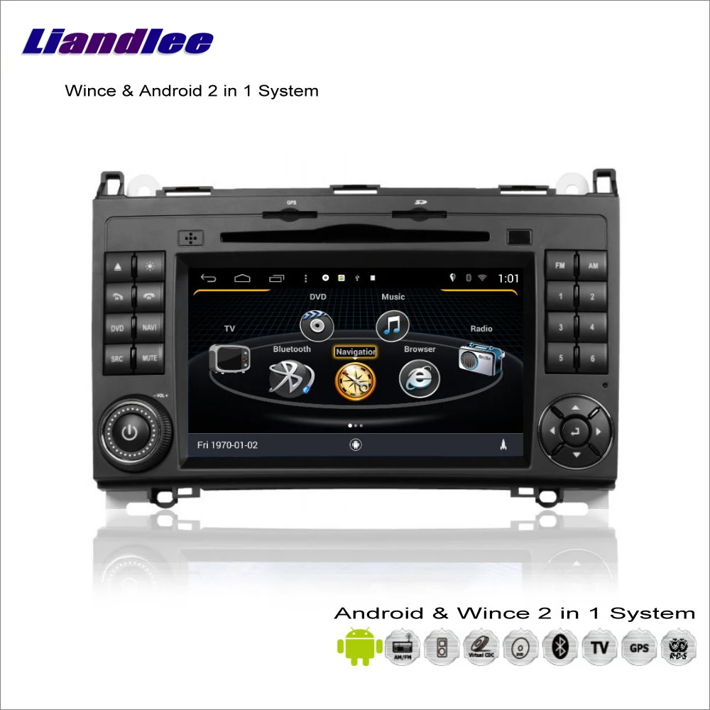Excellent Liandlee For Mercedes Benz Viano 2008~2012 Car Radio BT CD DVD Player GPS Navigation Advanced Wince & Android 2 in 1 S160 System 1