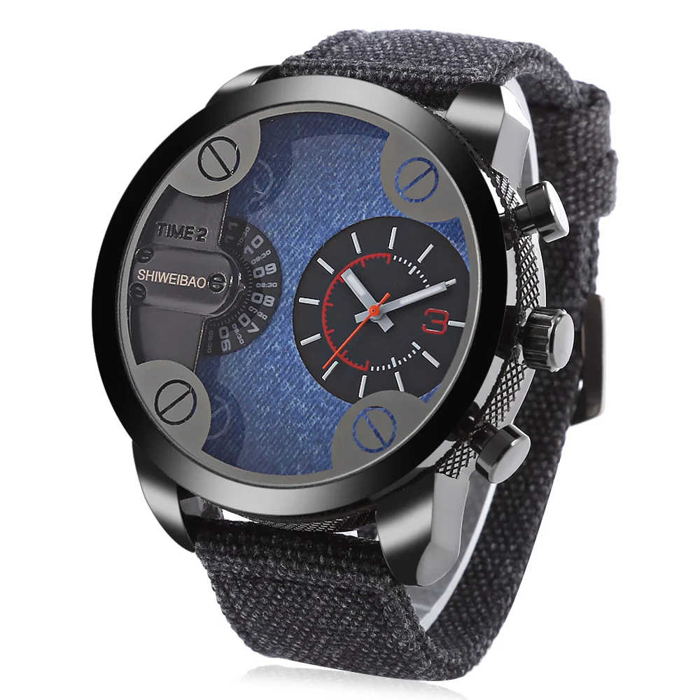 cool big watch dual time zones military wristwatches (4)