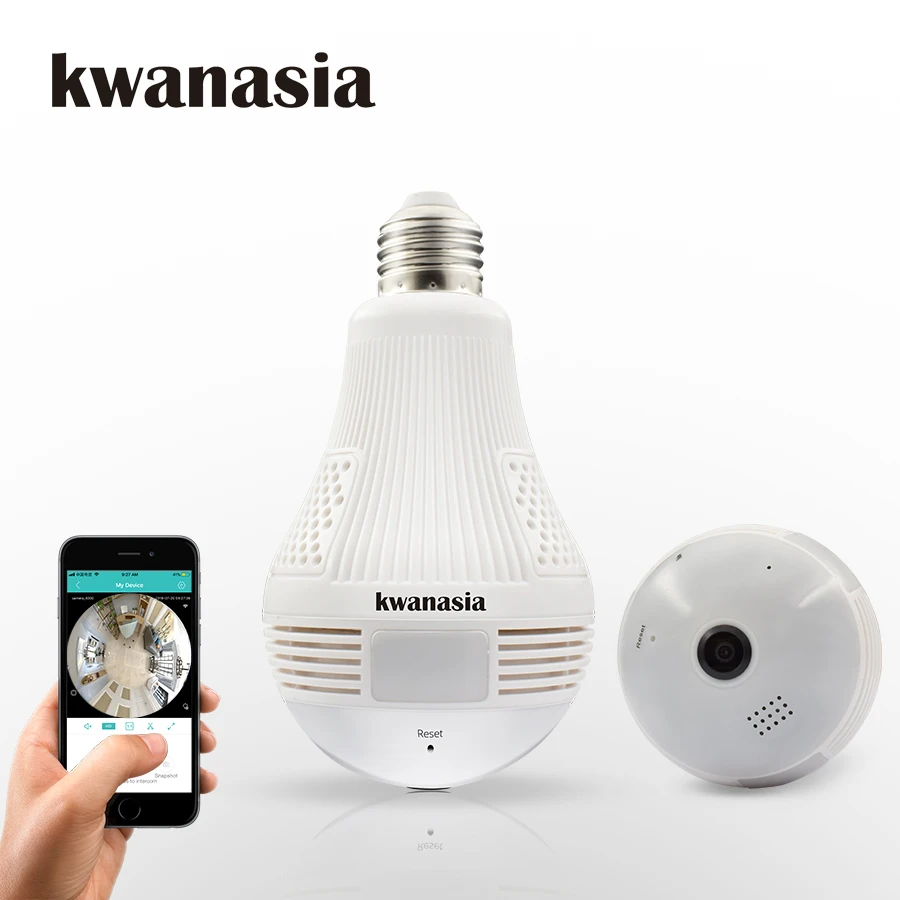 Камера видеонаблюдения 360 МП ip камера в форме лампы градусов Wi Fi панорамная