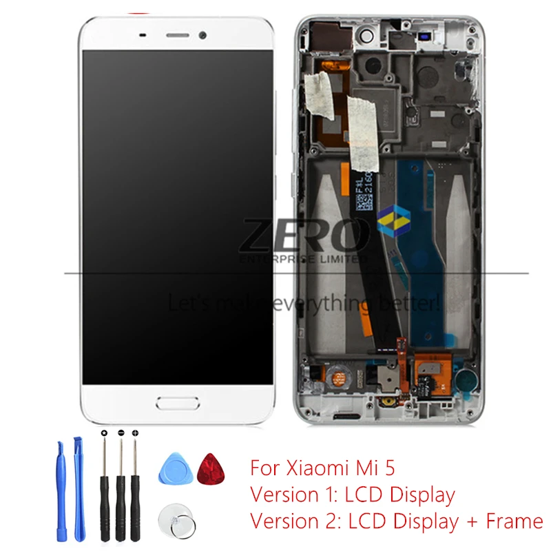 

For Xiaomi Mi5 Mi 5 LCD Display with Frame LCD Digitizer Touch Screen Panel White Black Gold Tested Mi 5 Mi5 LCD Display Parts