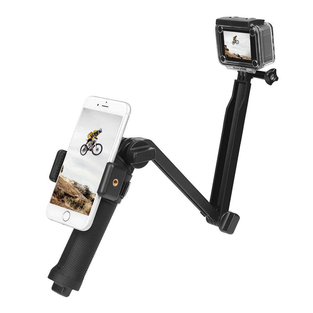 3 сторонний монопод для GoPro регулируемая подставка ручной кронштейн сторонние