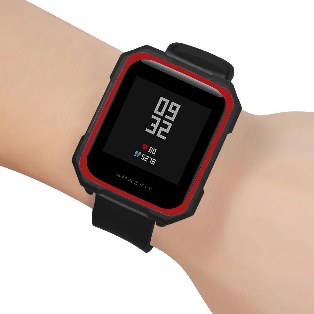 Мягкий защитный силиконовый чехол для Xiaomi Huami Amazfit Bip Youth Watch, Двухцветный силиконовый чехол