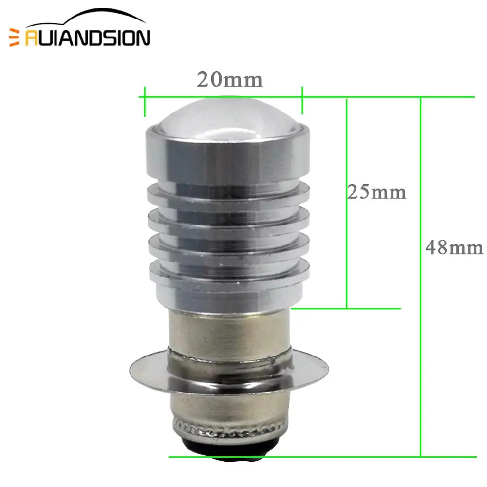 1x P15D H6M Беспроводной фара для мотоцикла DRL Высокий/Низкий биксенон светодиодный лампы 5 Вт с источником питания от постоянного тока, 6 в XB-D чип свет для Мопед Скутер ATV