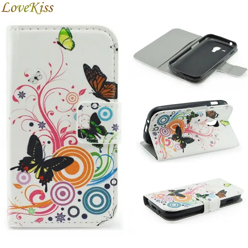 

Leather Phone Flip Cases For Samsung Galaxy S Duos GT-S7562 S7560 Trend Plus S7582 GT-S7580 Back Cover Shell Card Holder Fundas
