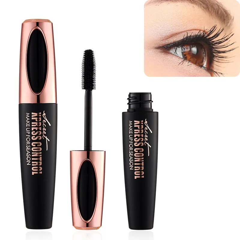 

4D Silk Fiber Eyelash Mascara Extension Makeup Black Waterproof Kit Eye Lashes Make Up Tool 998