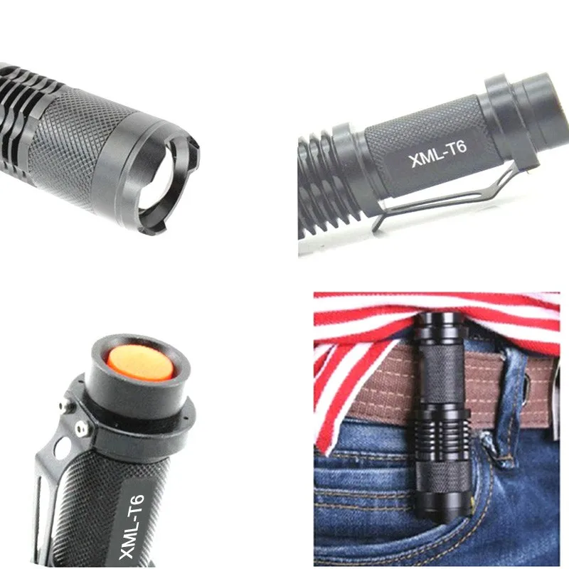 Sale Bicycle bike light XM-L T6 2000Lm LED Zoomable 5-Mode mini Torch Waterproof 3.7v rechargeable By 18650 battery 8